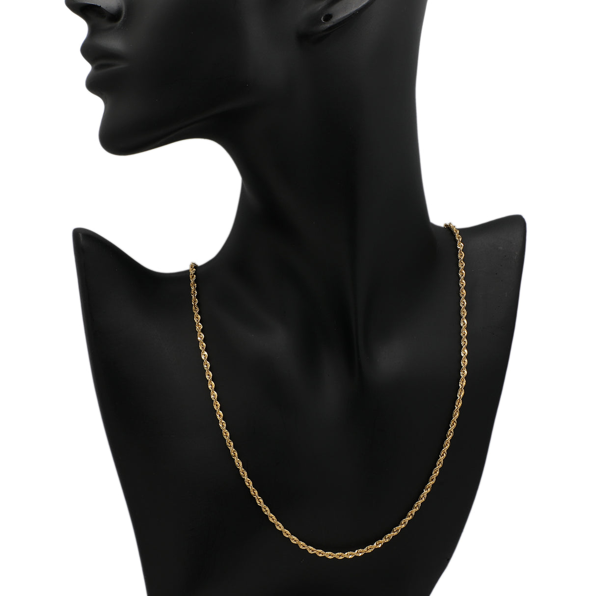 18K Yellow Gold Rope Chain Fine Jewellery Modaselle