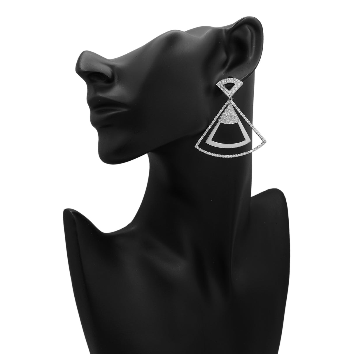 18K White Gold 4.50 Carat Diamond Earrings Fine Jewellery Modaselle