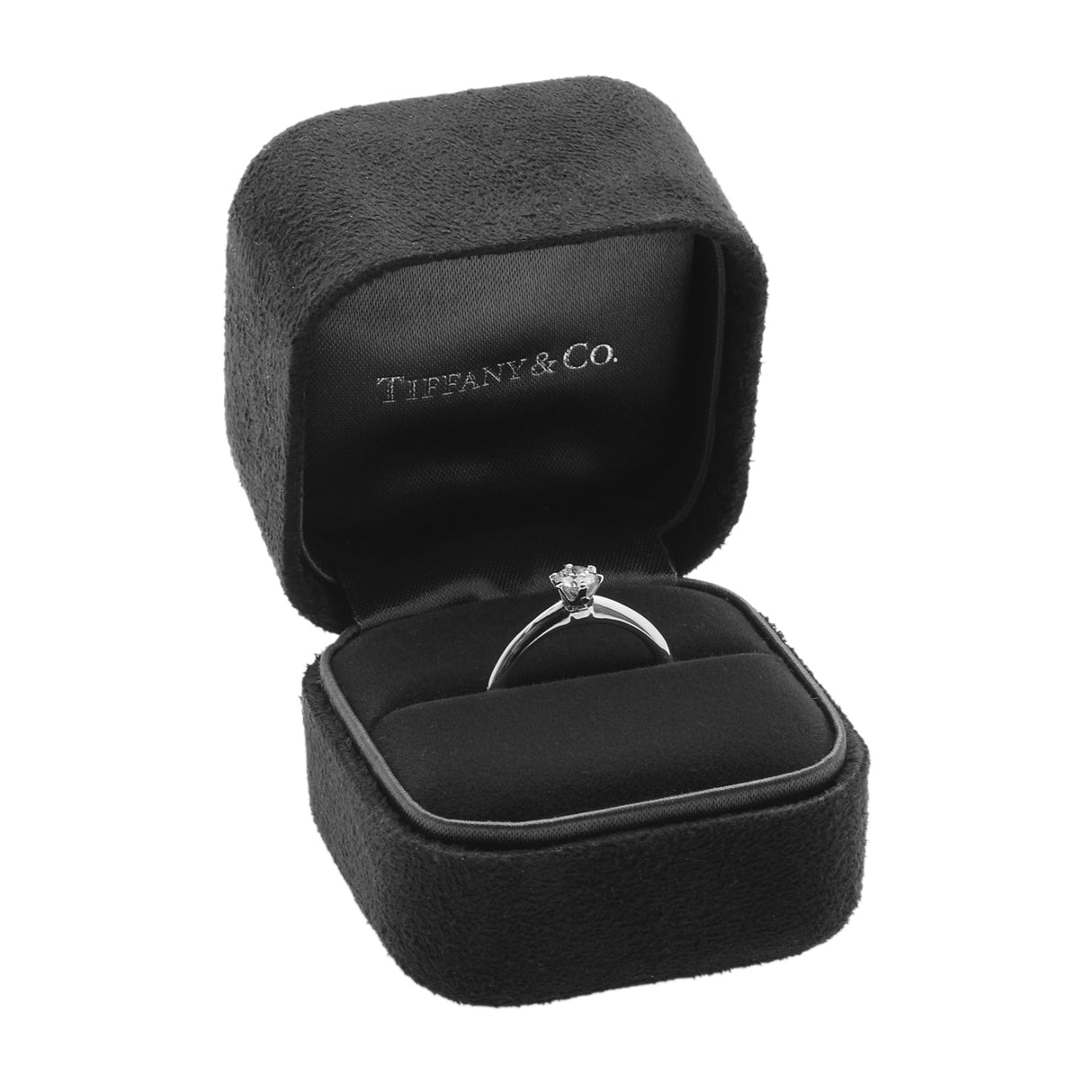 Tiffany & Co. Platinum 0.28 Carat Diamond Solitaire Engagement Ring Designer Jewellery Tiffany and Co