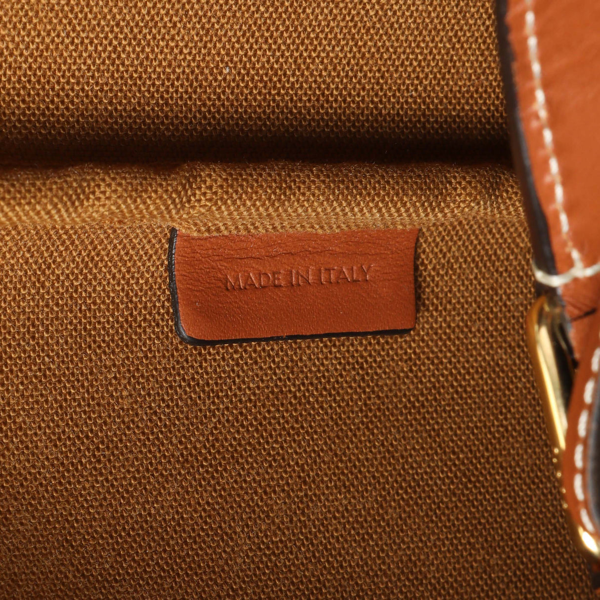 Celine Tan Triomphe Canvas Calfskin Medium Bucket Bag Handbags Celine