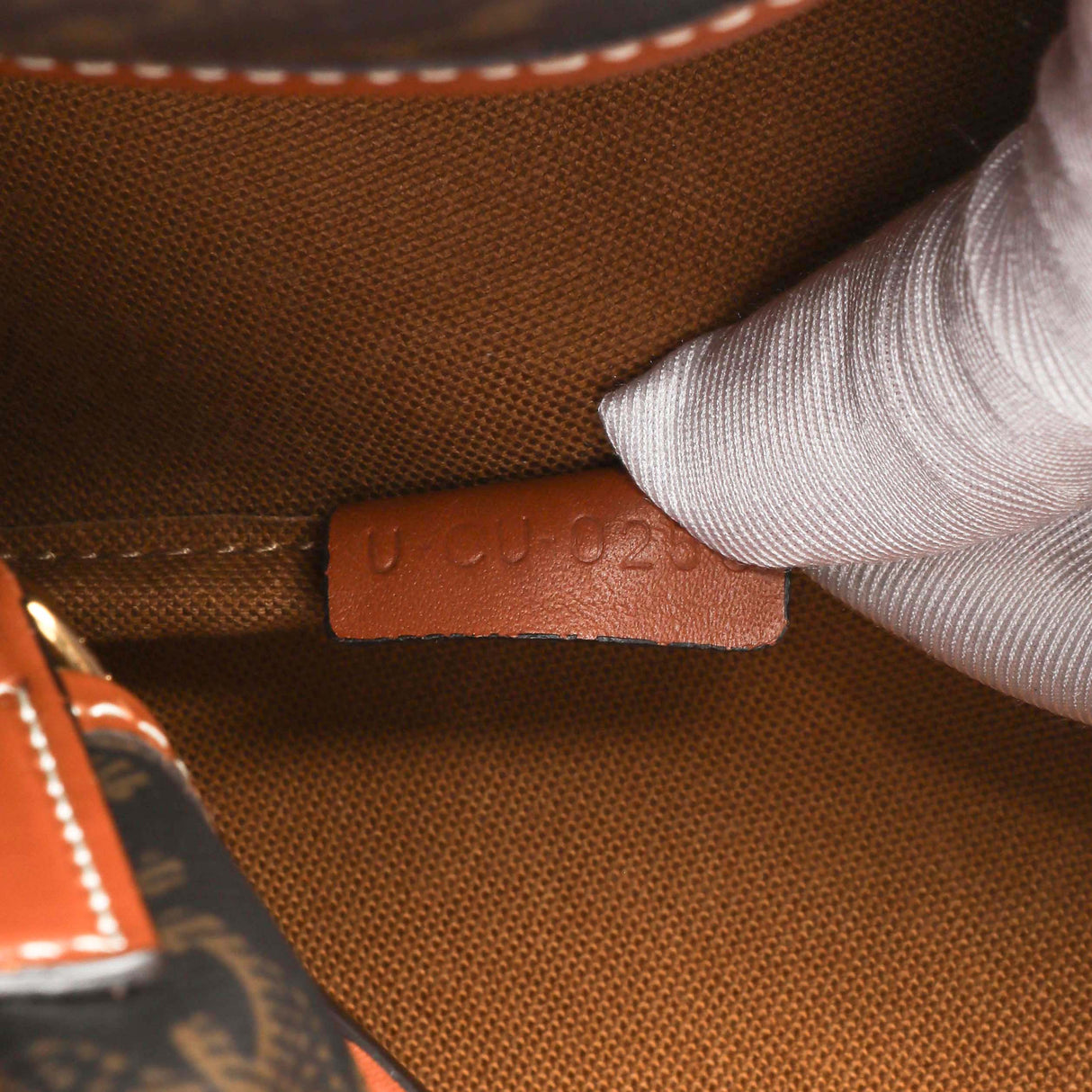 Celine Tan Triomphe Canvas Calfskin Medium Bucket Bag Handbags Celine