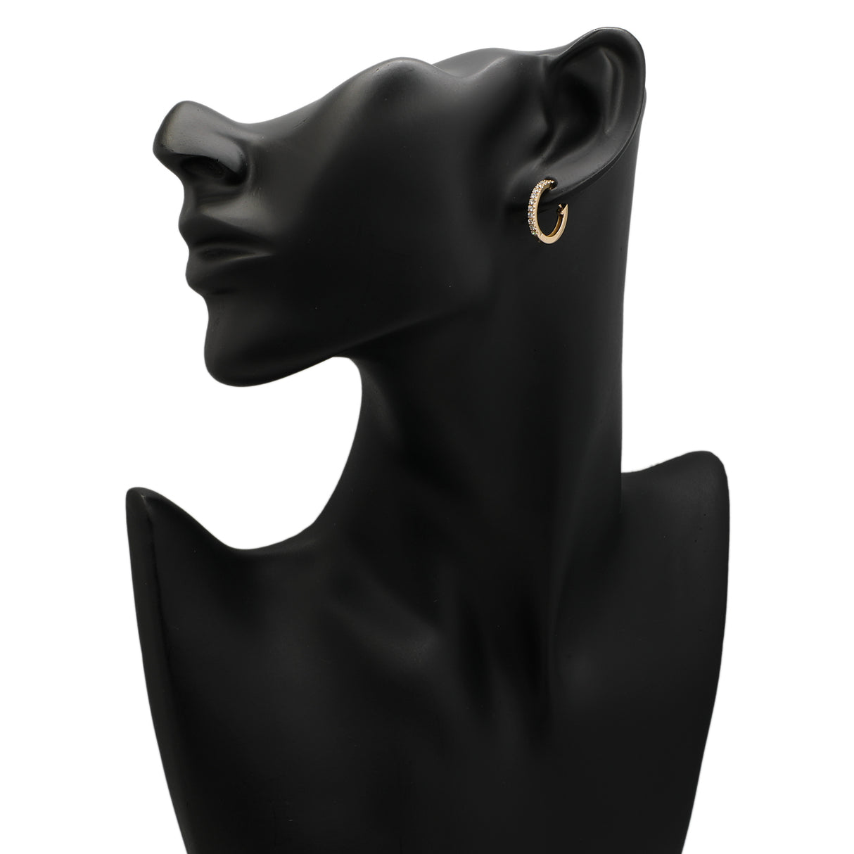 18K Yellow Gold Diamond Huggie Hoop Earrings Fine Jewellery Modaselle