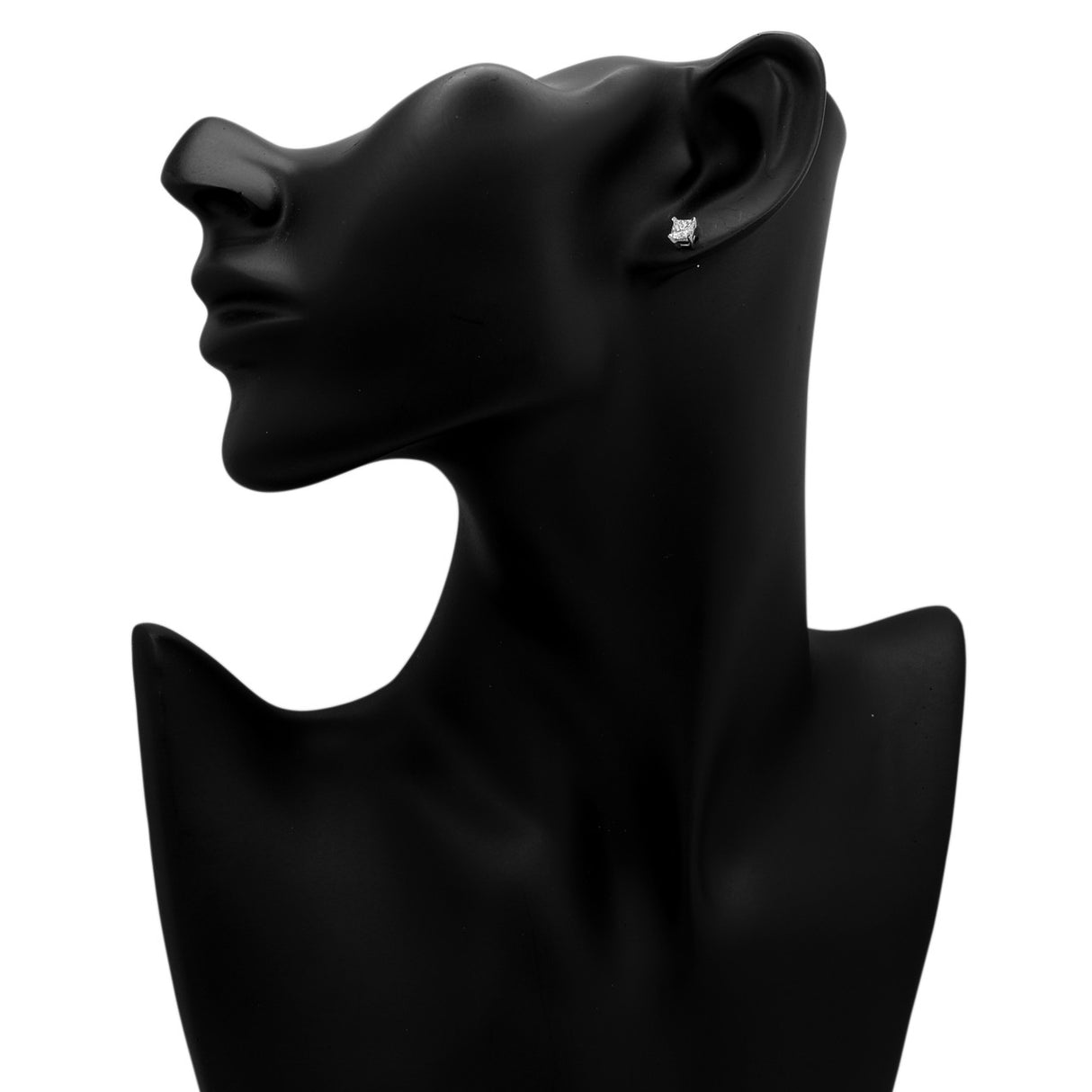 14K White Gold 1.19 Carat Diamond Stud Earrings Modaselle