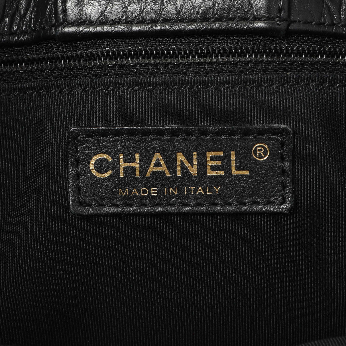 Chanel Black Calfskin Cerf Executive Shopper Tote Handbags Chanel