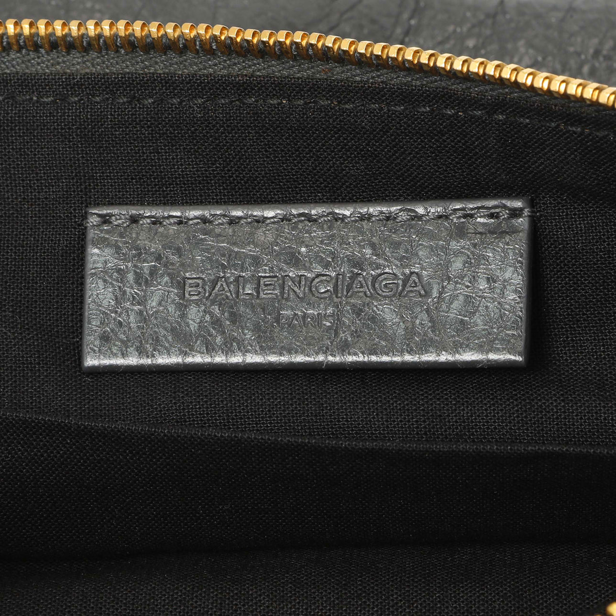 Balenciaga Gris Fossile Lambskin Giant 12 Zip Pouch Accessories Balenciaga