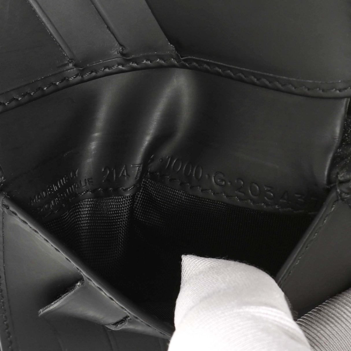 Balenciaga Black Grid Embossed Calfskin Bifold Wallet Accessories Balenciaga