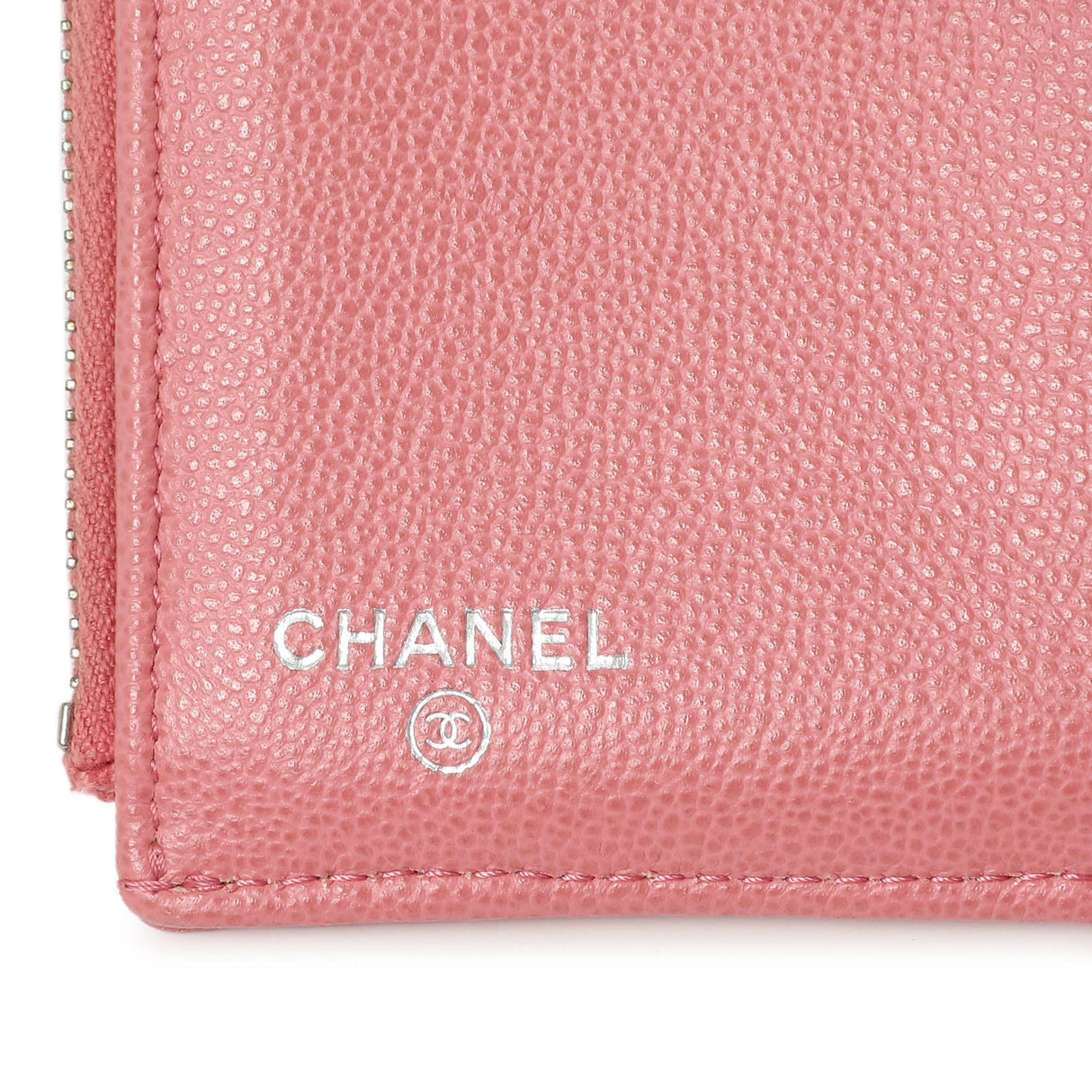 Chanel Pink Quilted Grained Calfskin CC Box Flap Wallet Accessories Chanel