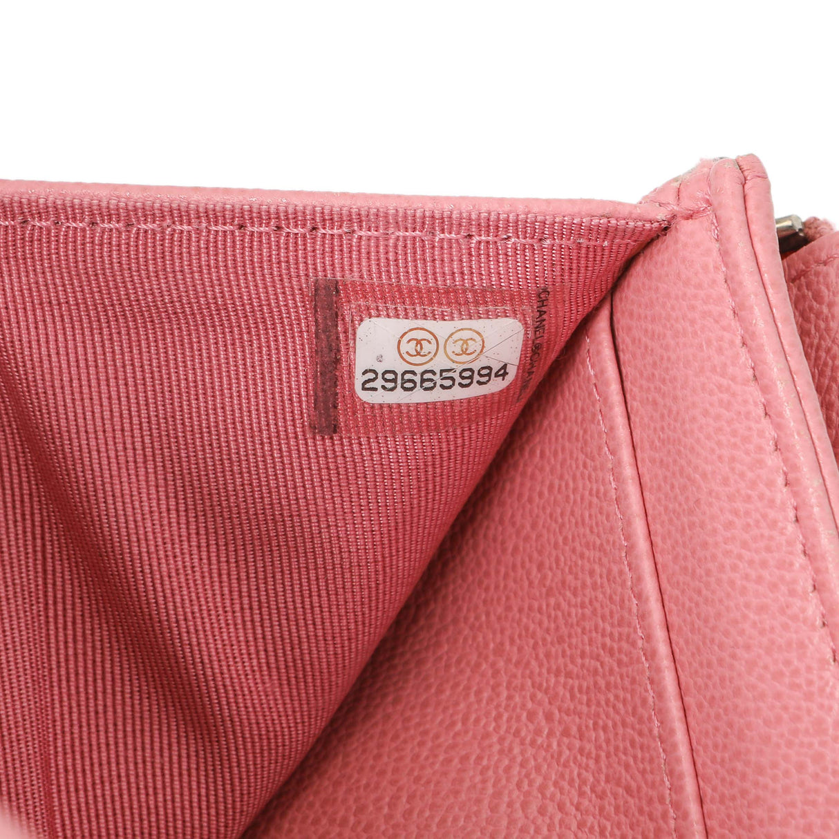 Chanel Pink Quilted Grained Calfskin CC Box Flap Wallet Accessories Chanel