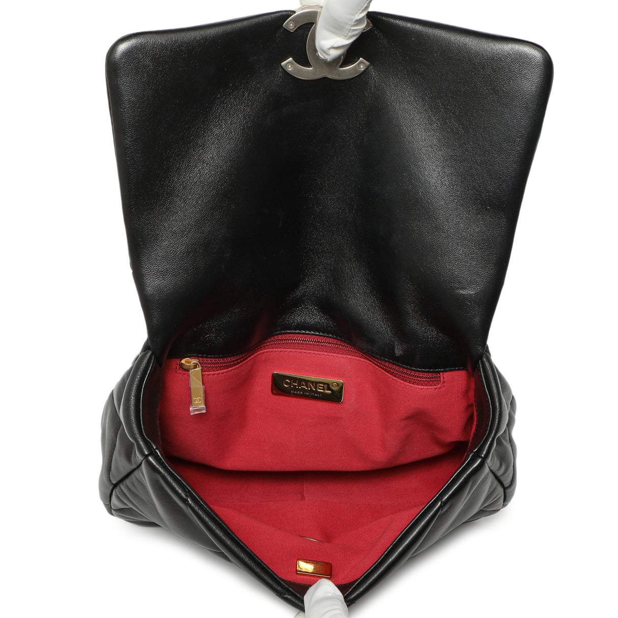 Chanel Black Quilted Lambskin Medium 19 Flap Handbags Chanel