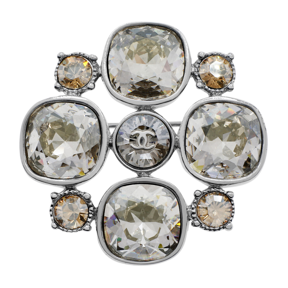 Chanel Crystal CC Brooch Accessories Chanel