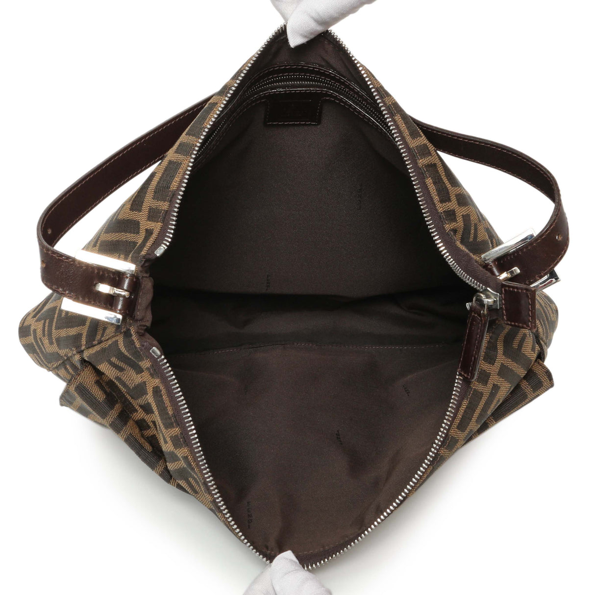 Fendi Zucca Mama Baguette Zip Shoulder Bag Handbags Fendi