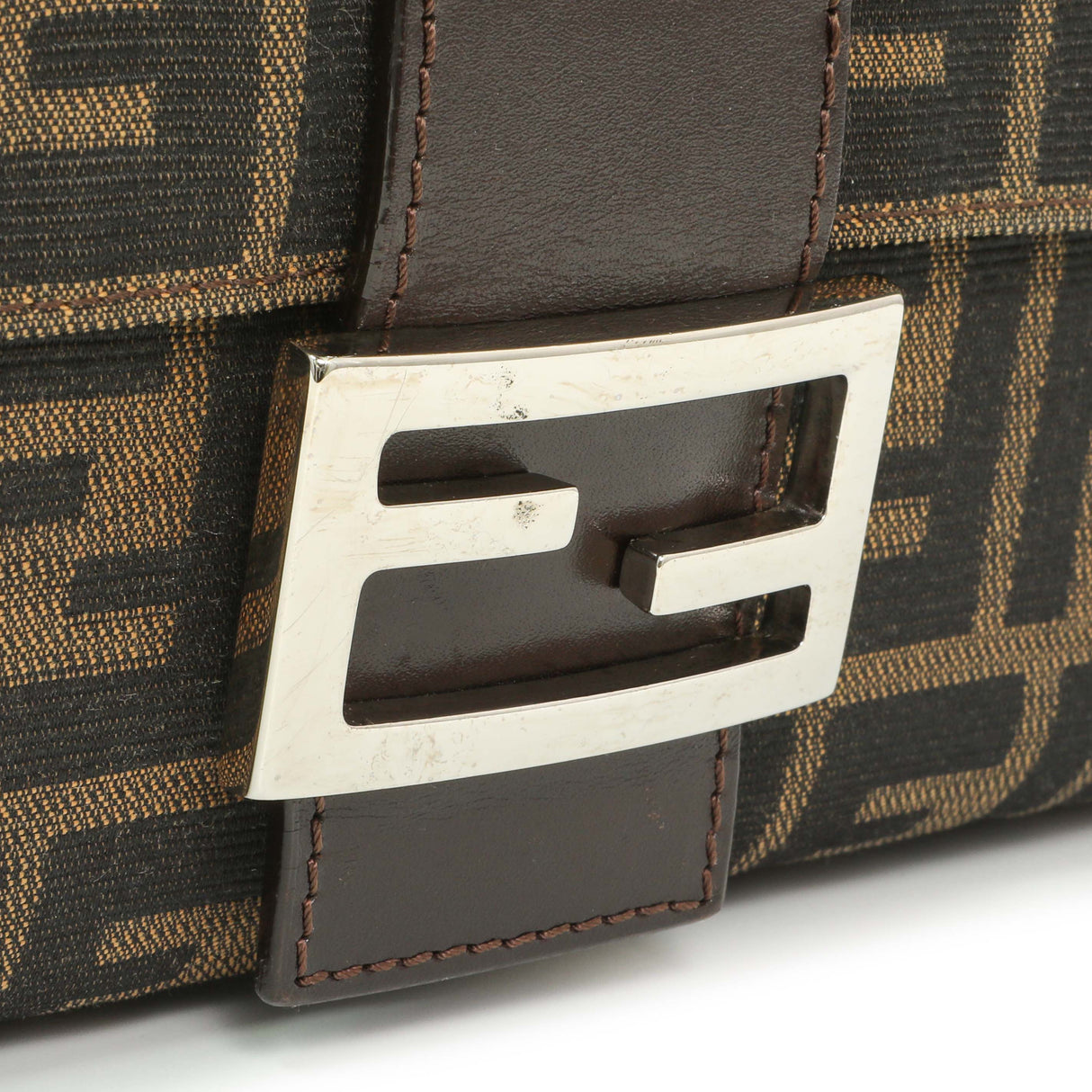 Fendi Zucca Mama Baguette Zip Shoulder Bag Handbags Fendi