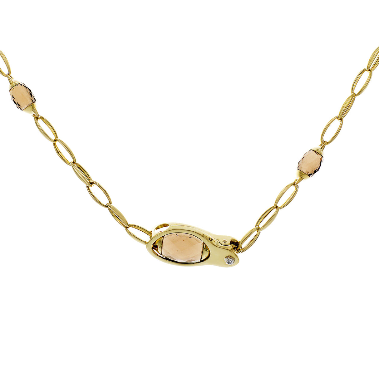 Chimento 18K Yellow Gold Smoky Quartz Accordi Necklace Fine Jewellery Modaselle