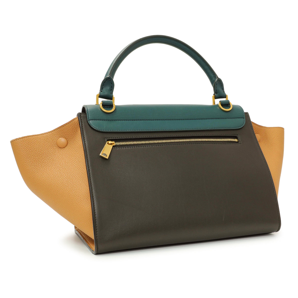 Celine Tricolor Calfskin Small Trapeze Handbags Celine