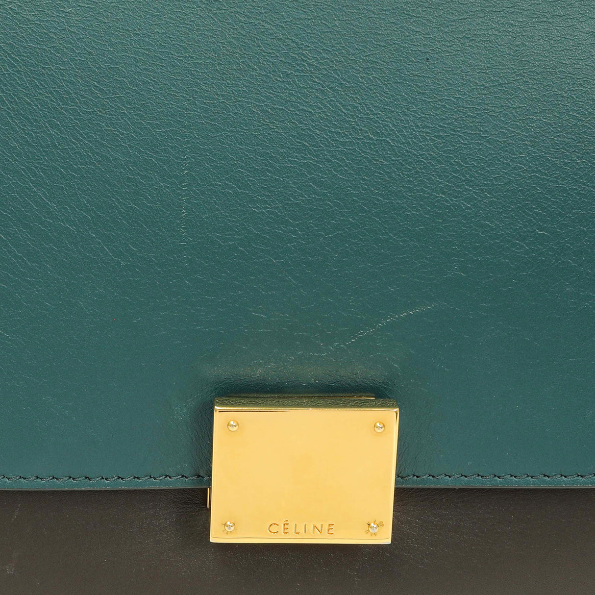 Celine Tricolor Calfskin Small Trapeze Handbags Celine