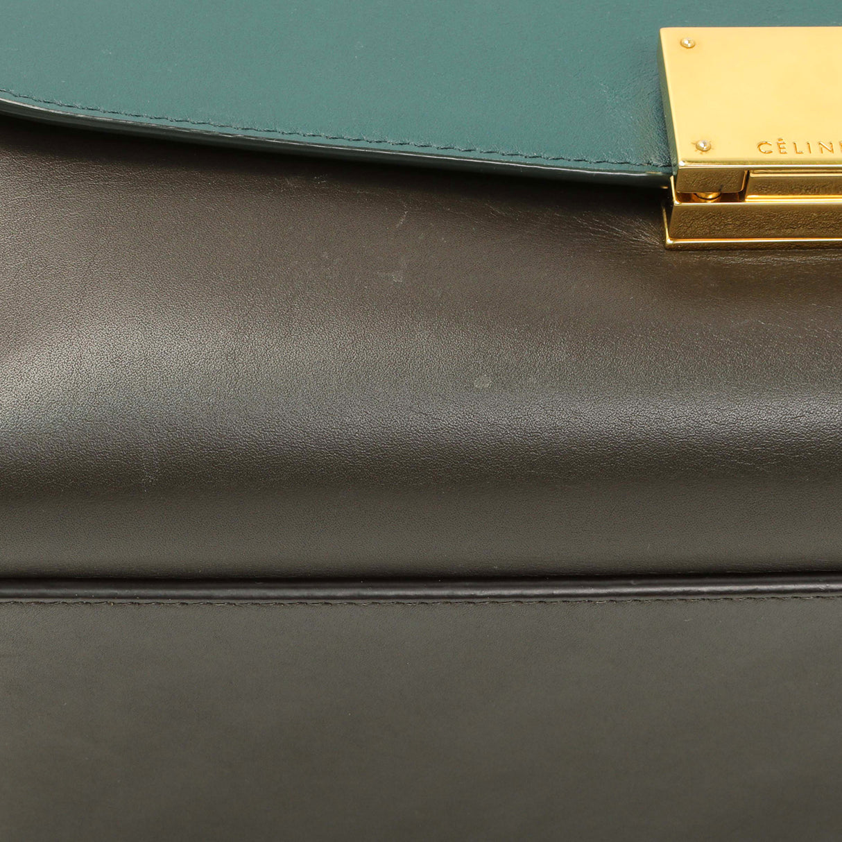 Celine Tricolor Calfskin Small Trapeze Handbags Celine