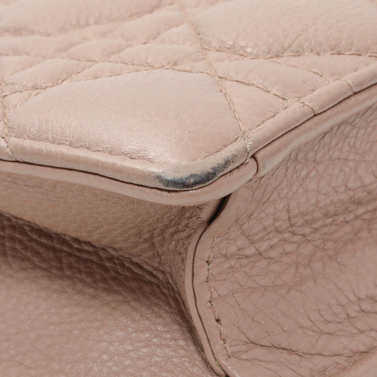 Christian Dior Calfskin Cannage Caro Zipped Pouch With Chain Handbags Christian Dior