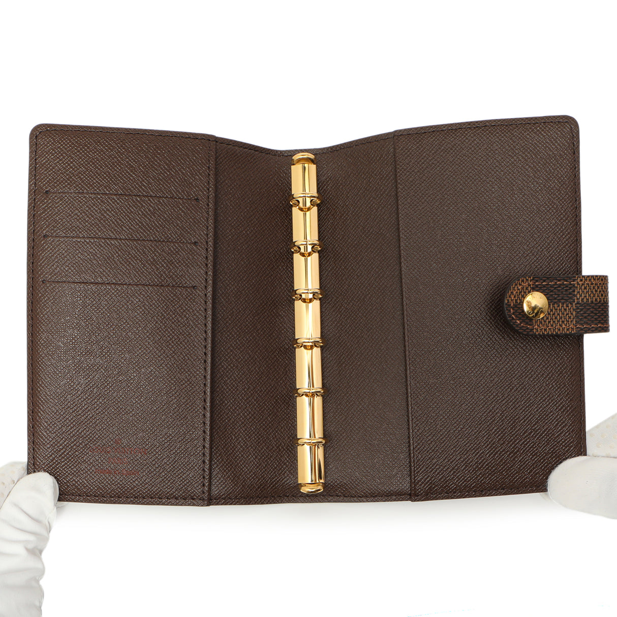 Louis Vuitton Damier Ebene Small Ring Agenda Cover Accessories Louis Vuitton