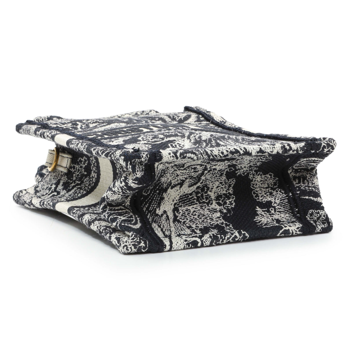 Christian Dior Canvas Toile de Jouy Reverse Embroidered Mini Book Tote Phone Bag Handbags Christian Dior