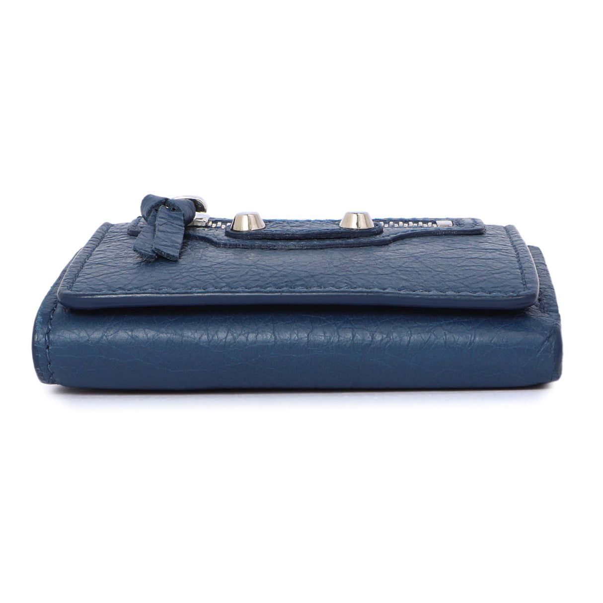 Balenciaga Blue Lambskin Classic Mini Wallet Accessories Balenciaga
