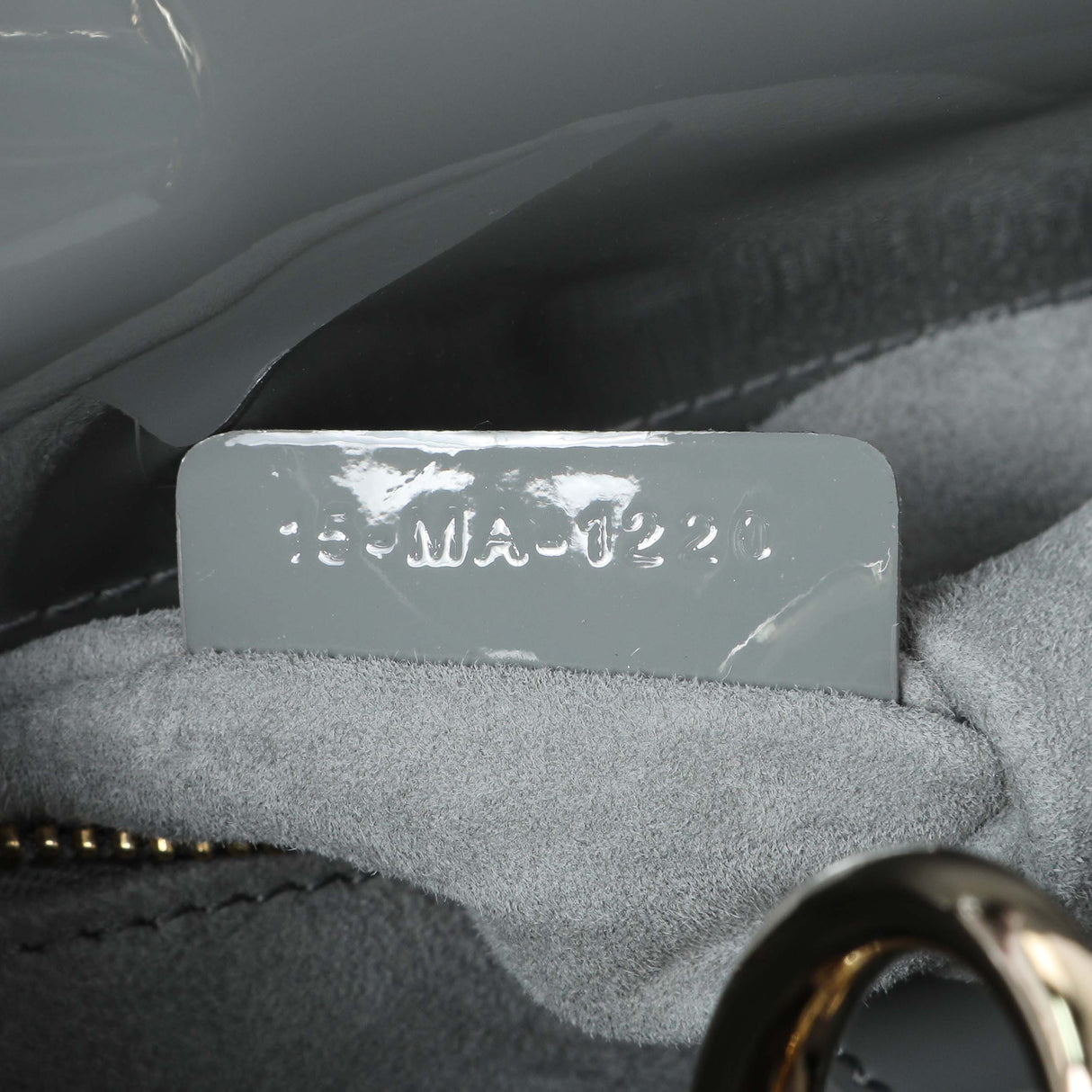 Christian Dior Grey Patent Cannage Small Lady Dior Handbags Christian Dior