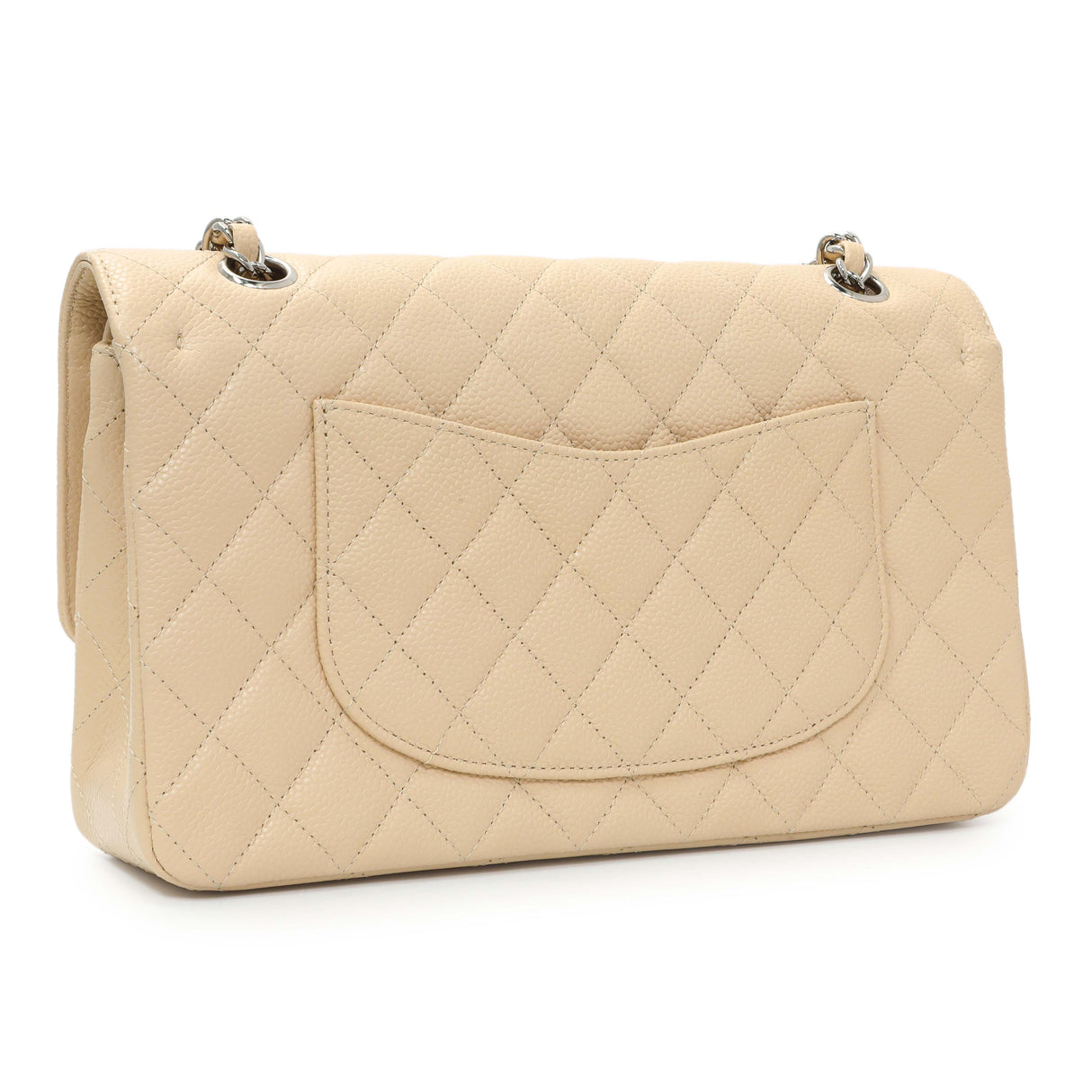 Chanel Beige Caviar Medium Classic Flap Handbags Chanel