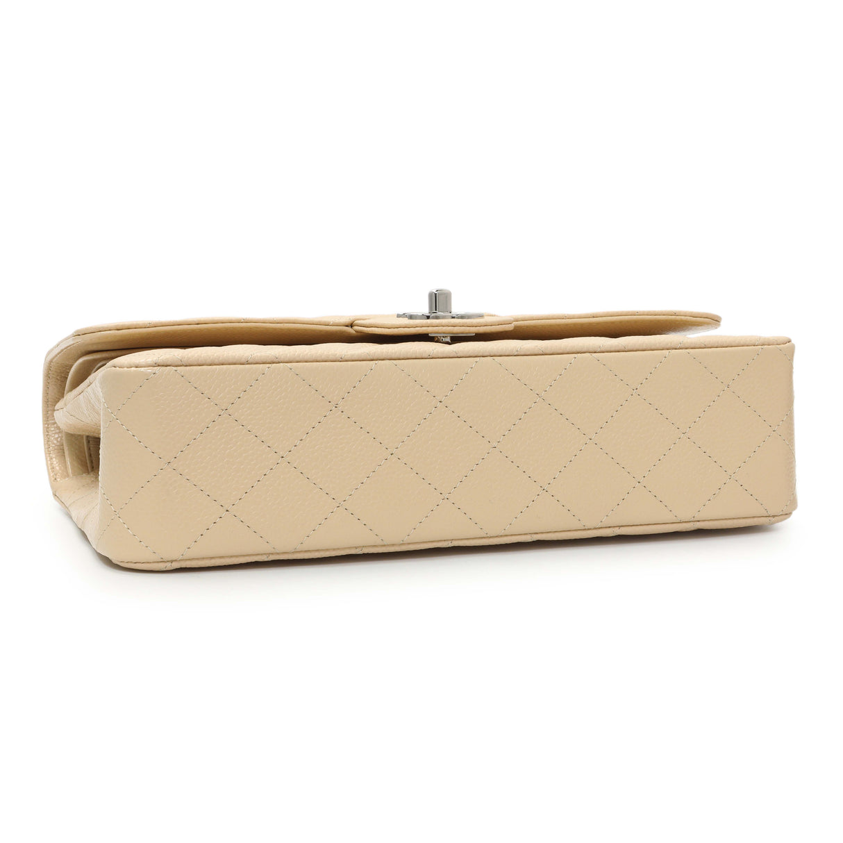 Chanel Beige Caviar Medium Classic Flap Handbags Chanel