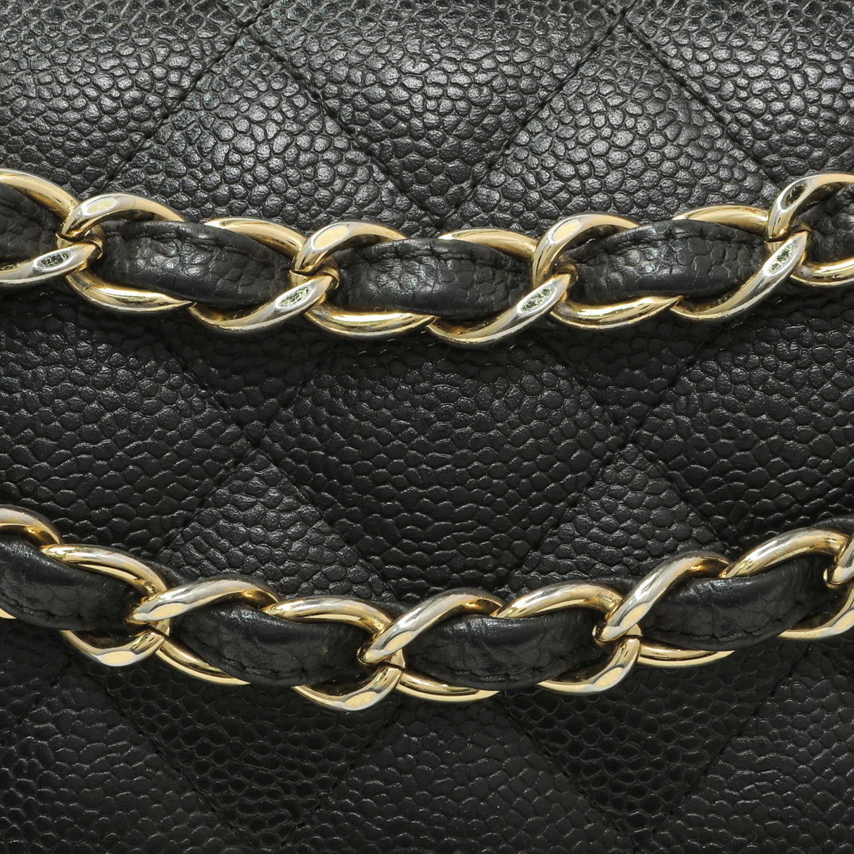 Chanel Black Quilted Caviar Jumbo Double Flap Handbags Chanel