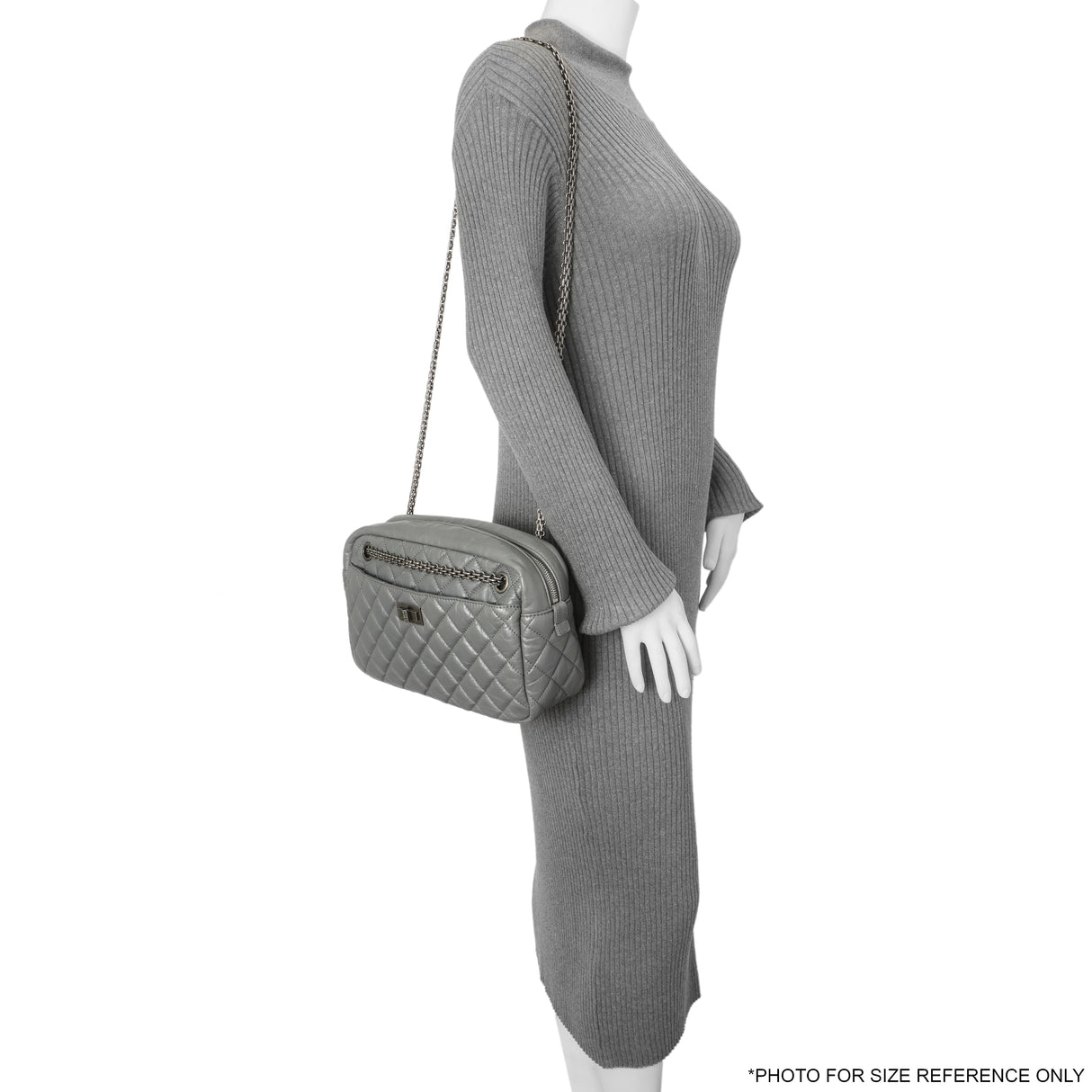 Chanel Grey Aged Calfskin Reissue Camera Bag Handbags Chanel