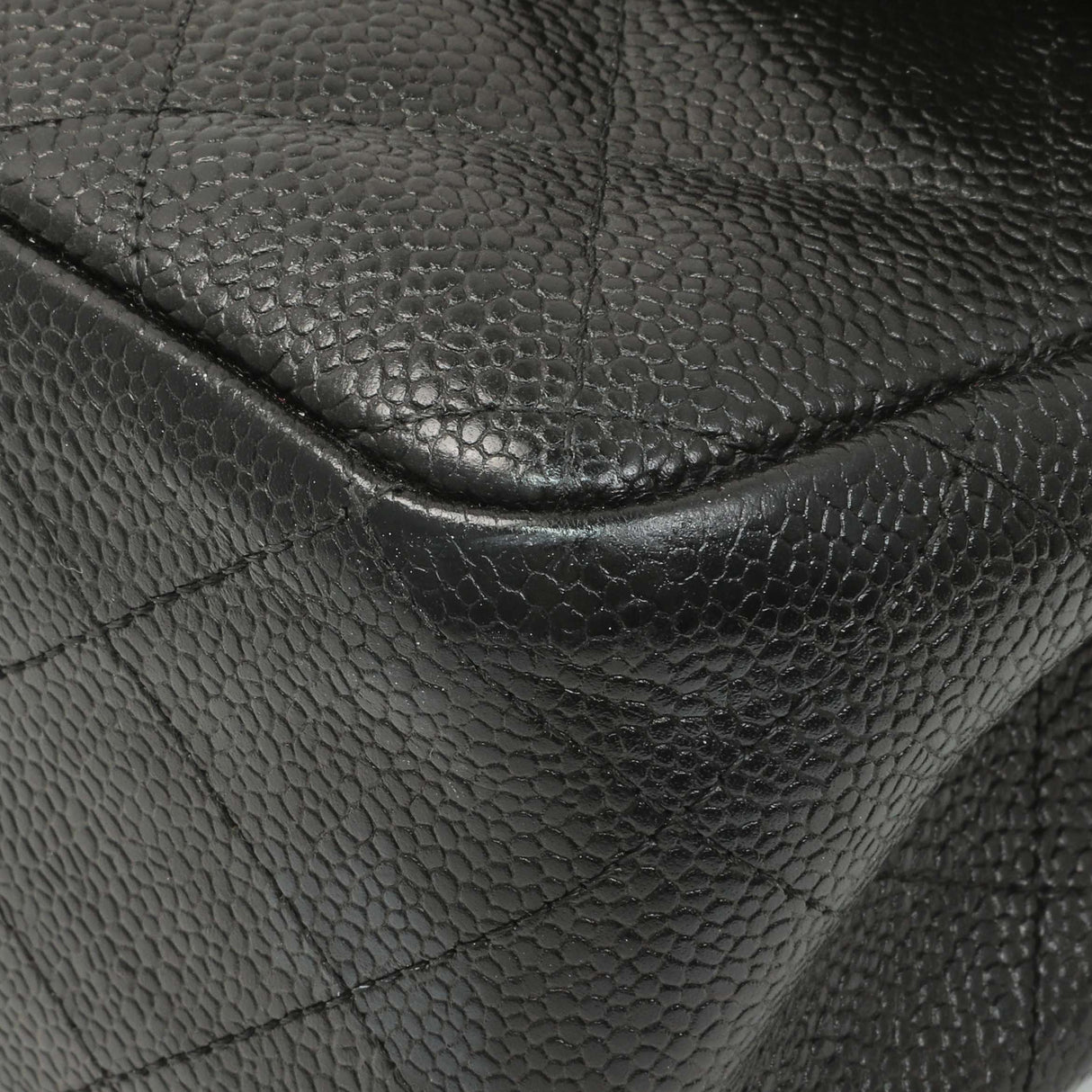 Chanel Black Quilted Caviar Jumbo Double Flap Handbags Chanel
