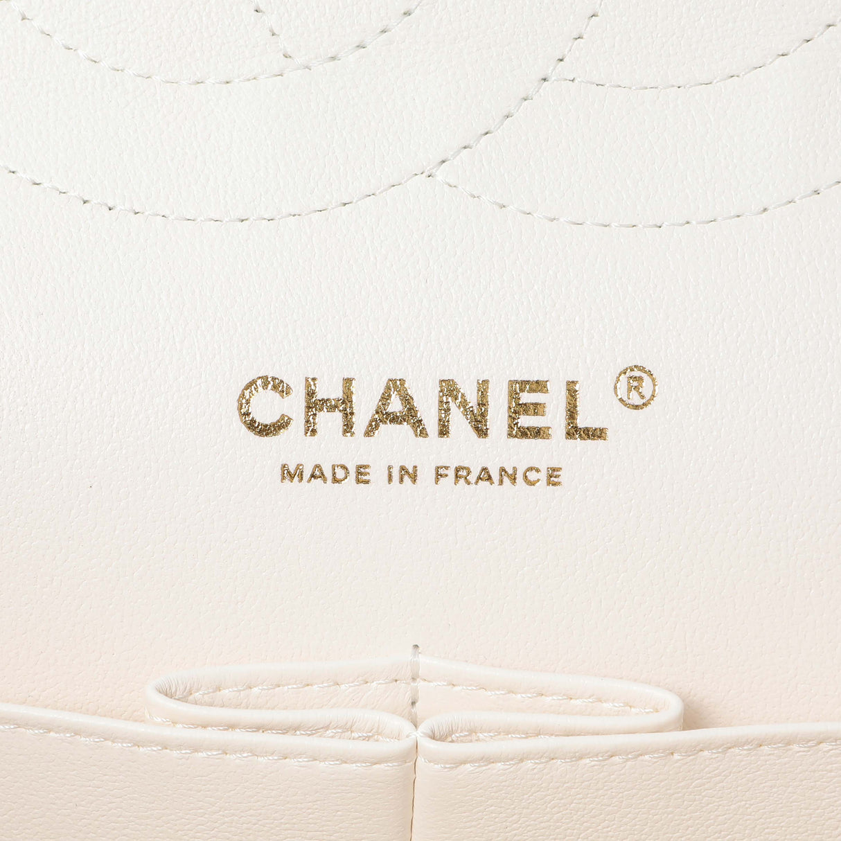 Chanel White Quilted Caviar Jumbo Double Flap Handbags Chanel