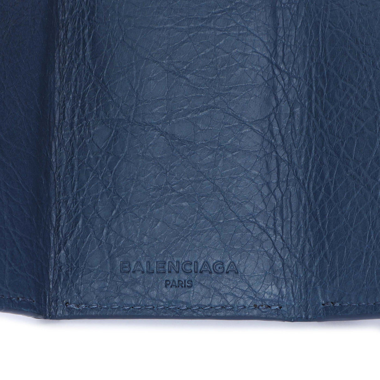 Balenciaga Blue Lambskin Classic Mini Wallet Accessories Balenciaga