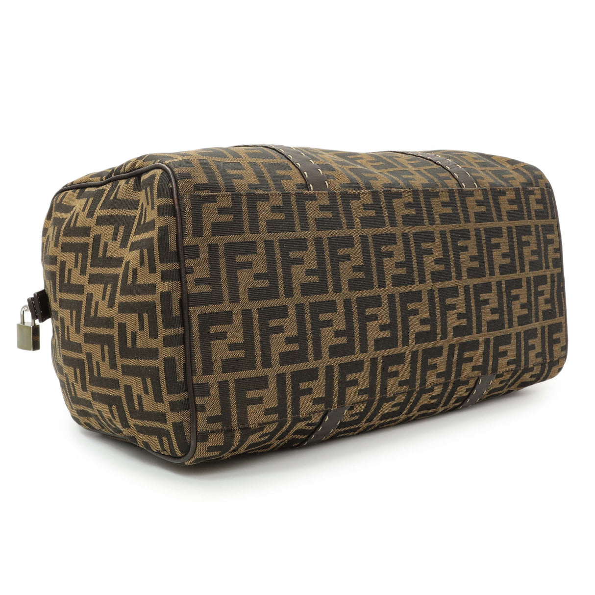 Fendi Zucca Selleria Large Boston Bag Handbags Fendi