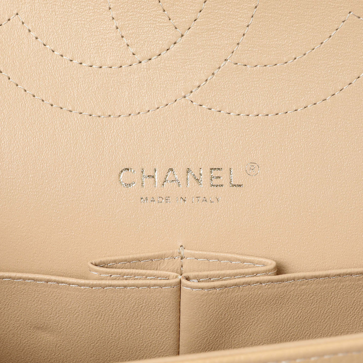 Chanel Beige Quilted Caviar Jumbo Classic Double Flap Handbags Chanel