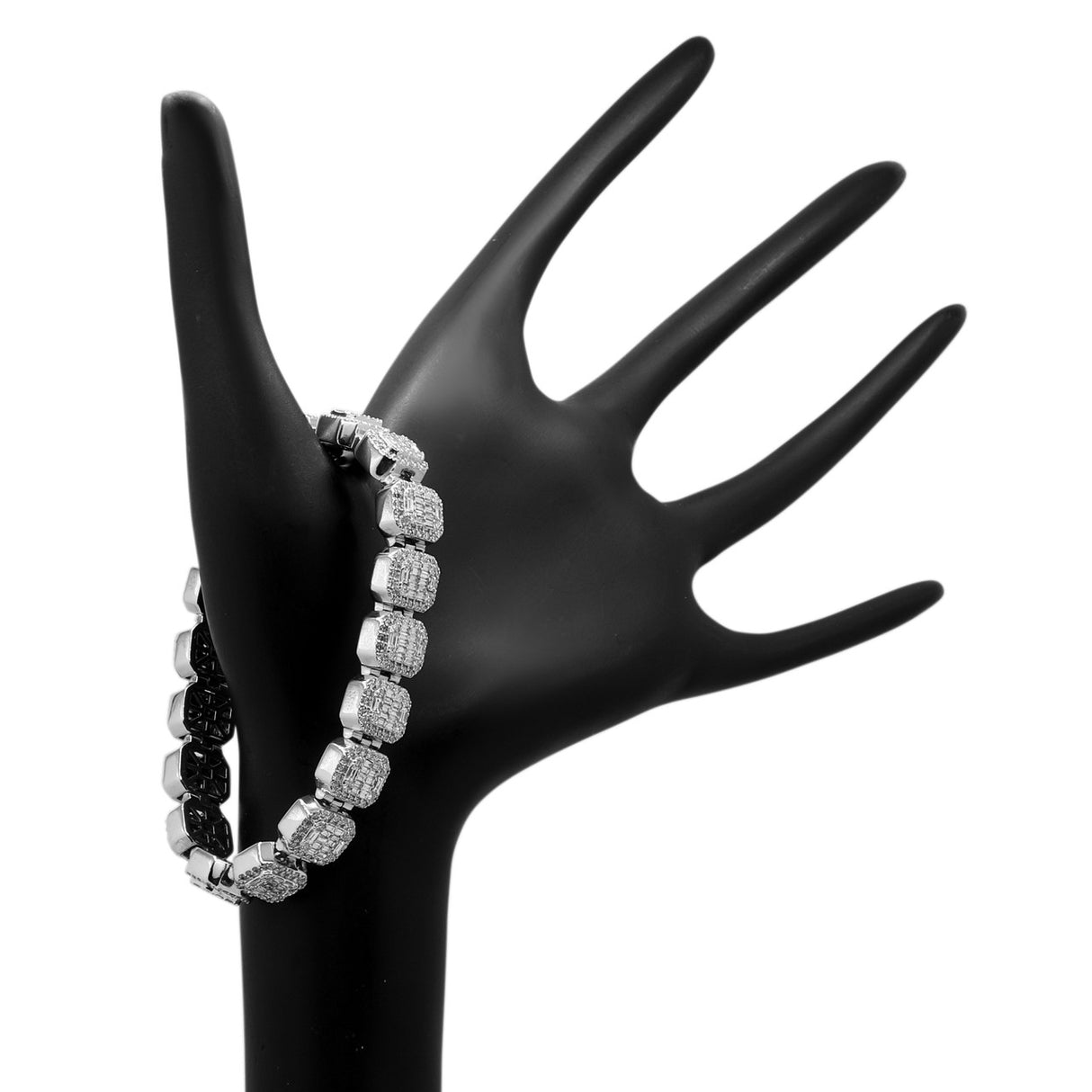 14K White Gold 6.96 Carat Octagonal Diamond Bracelet Fine Jewellery Modaselle