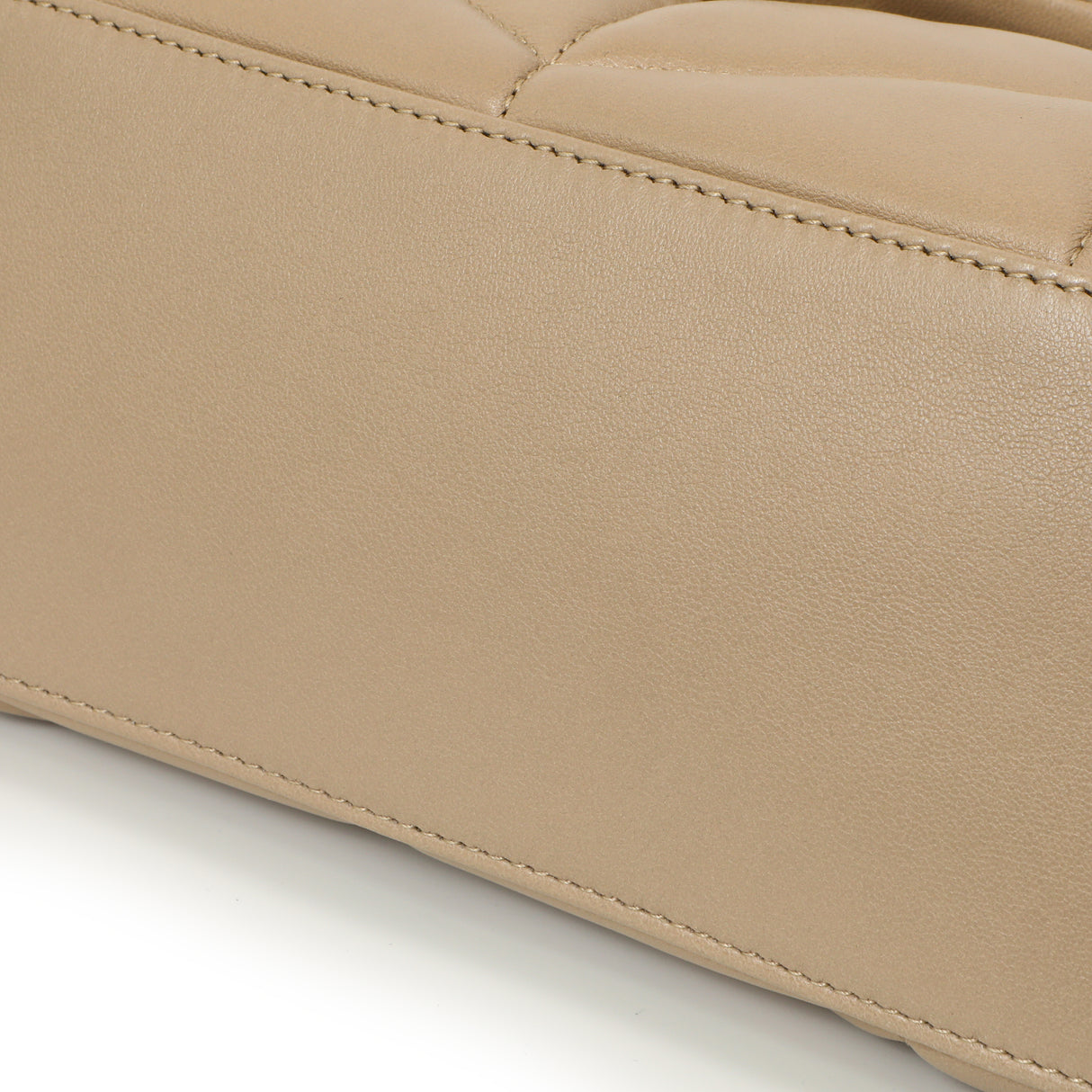 Saint Laurent Dark Beige Lambskin Small Loulou Puffer Handbags Saint Laurent