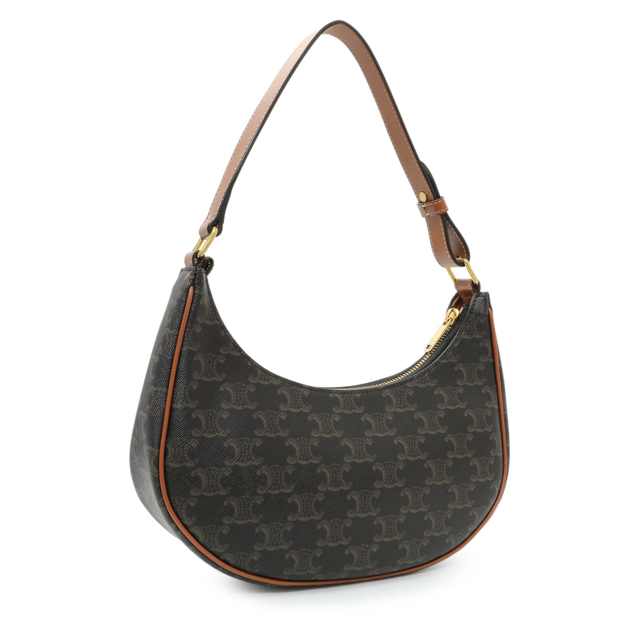 Celine Triomphe Canvas Calfskin Ava Shoulder Bag Handbags Celine
