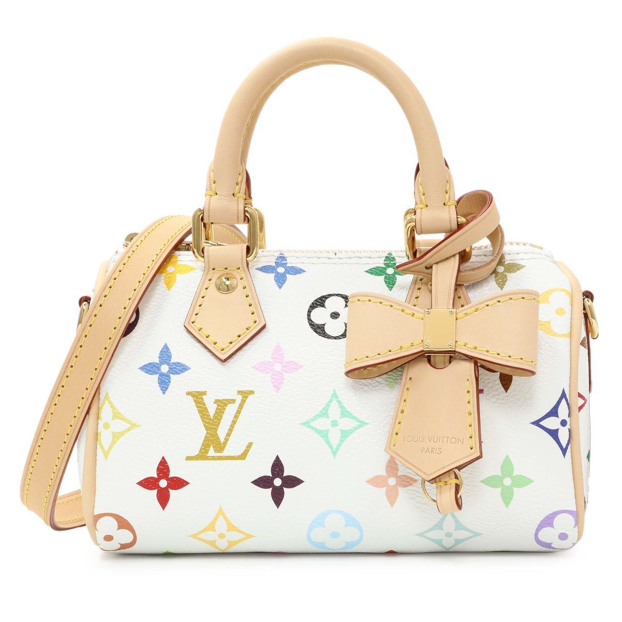 Louis Vuitton X Takashi Murakami Monogram Multicolor Nano Speedy Handbags Louis Vuitton