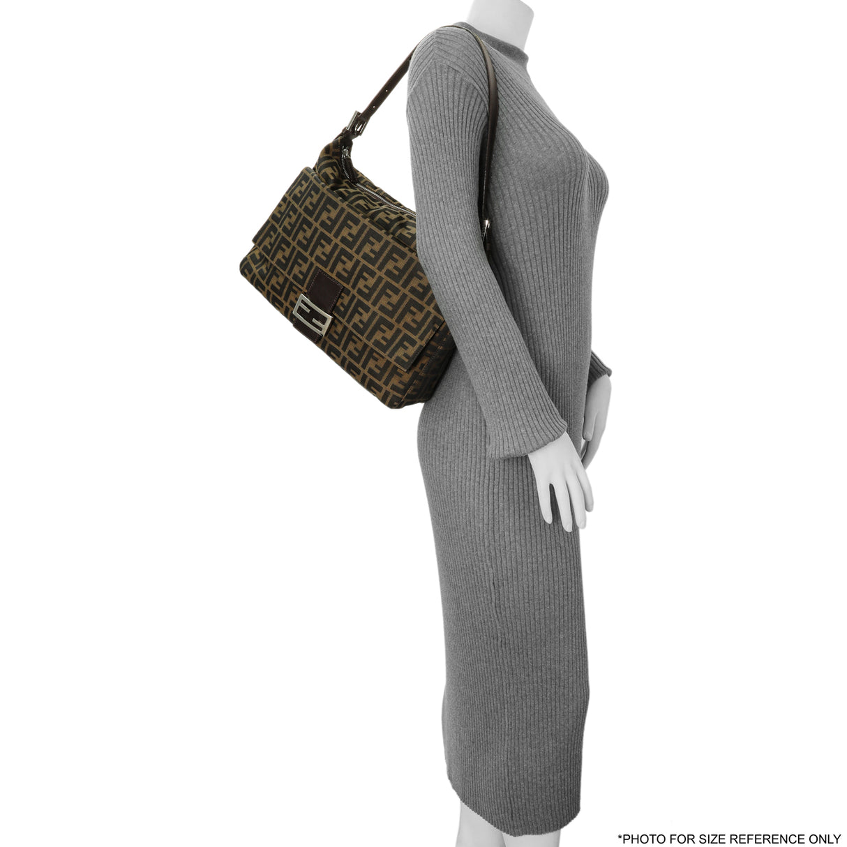 Fendi Zucca Mama Baguette Zip Shoulder Bag Handbags Fendi