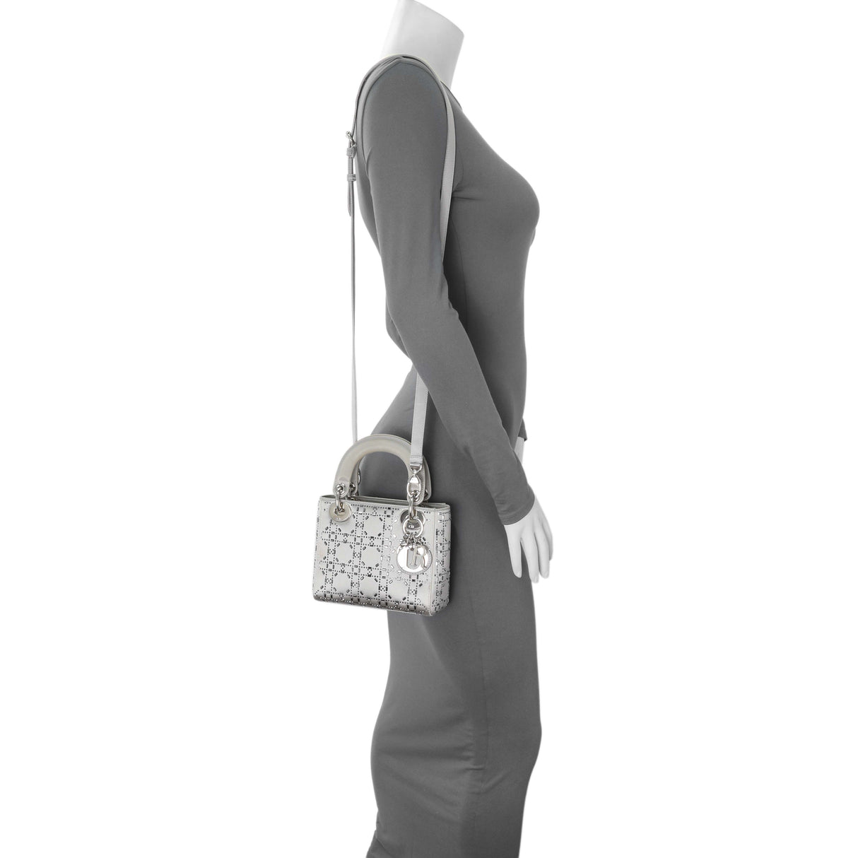 Christian Dior Satin Crystal Cannage Mini Lady Dior Handbags Christian Dior