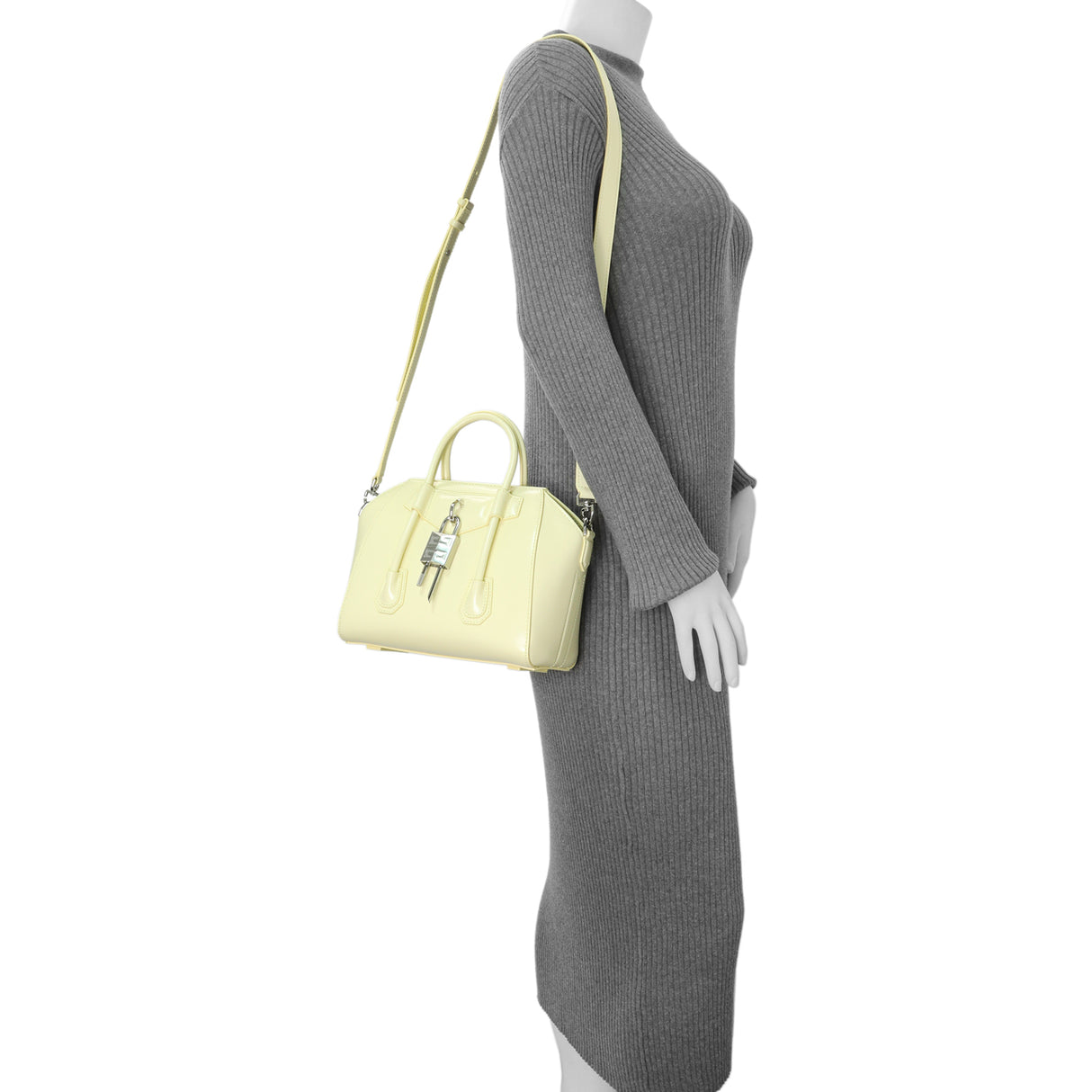 Givenchy Yellow Box Calfskin Mini Lock Antigona Handbags Givenchy