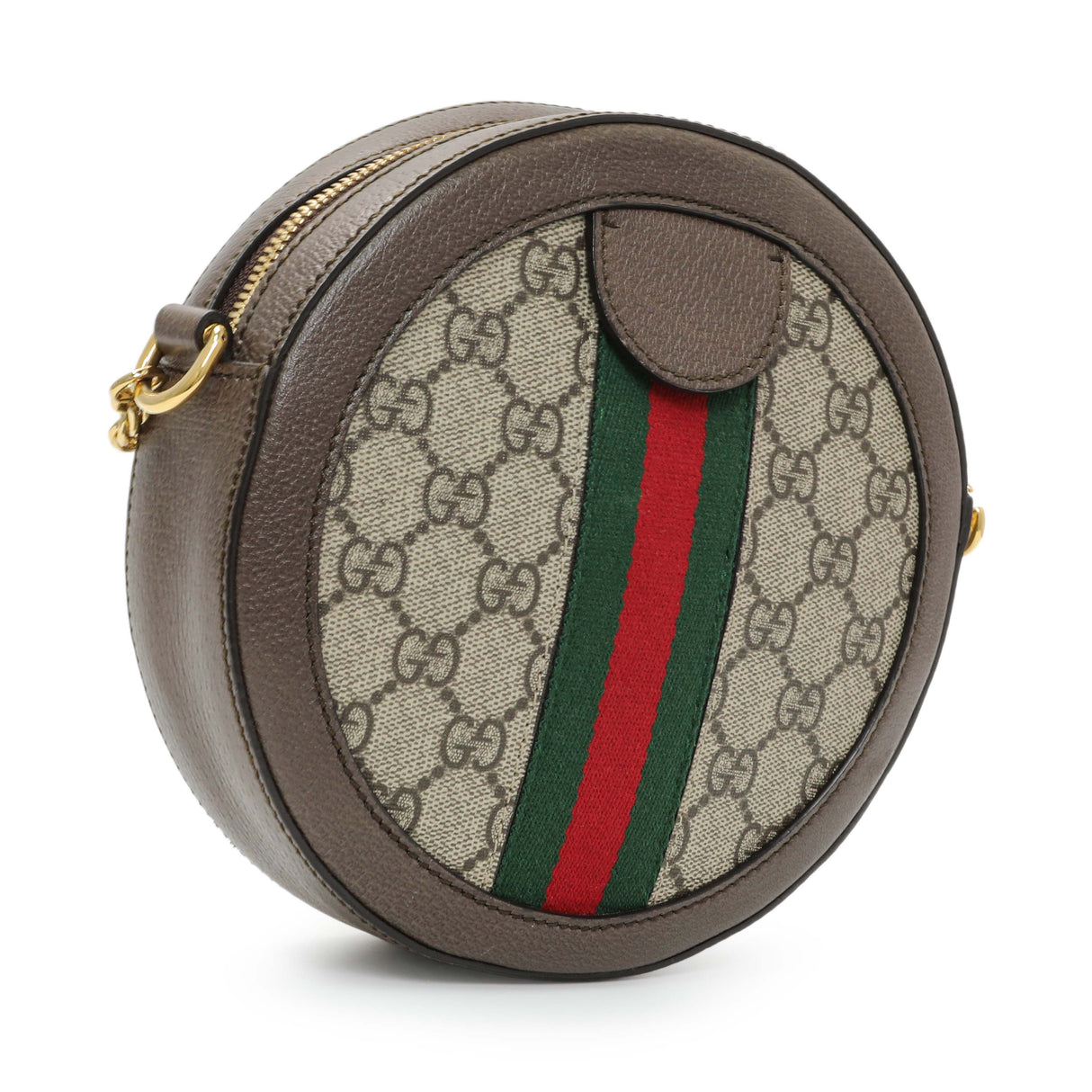 Gucci GG Supreme Monogram Web Mini Ophidia Round Shoulder Bag Handbags Gucci