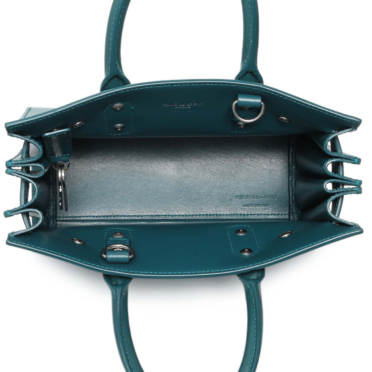 Saint Laurent Teal Calfskin Nano Sac De Jour Handbags Saint Laurent