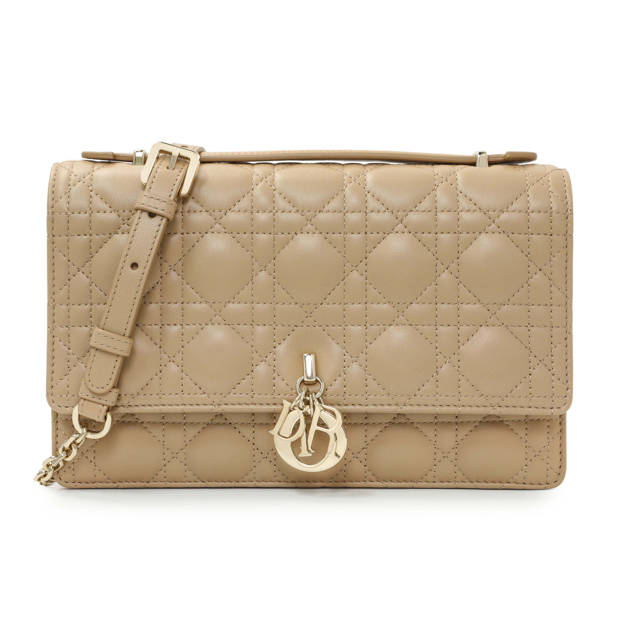 Christian Dior Biscuit Cannage Lambskin My Dior Top Handle Bag Handbags Christian Dior