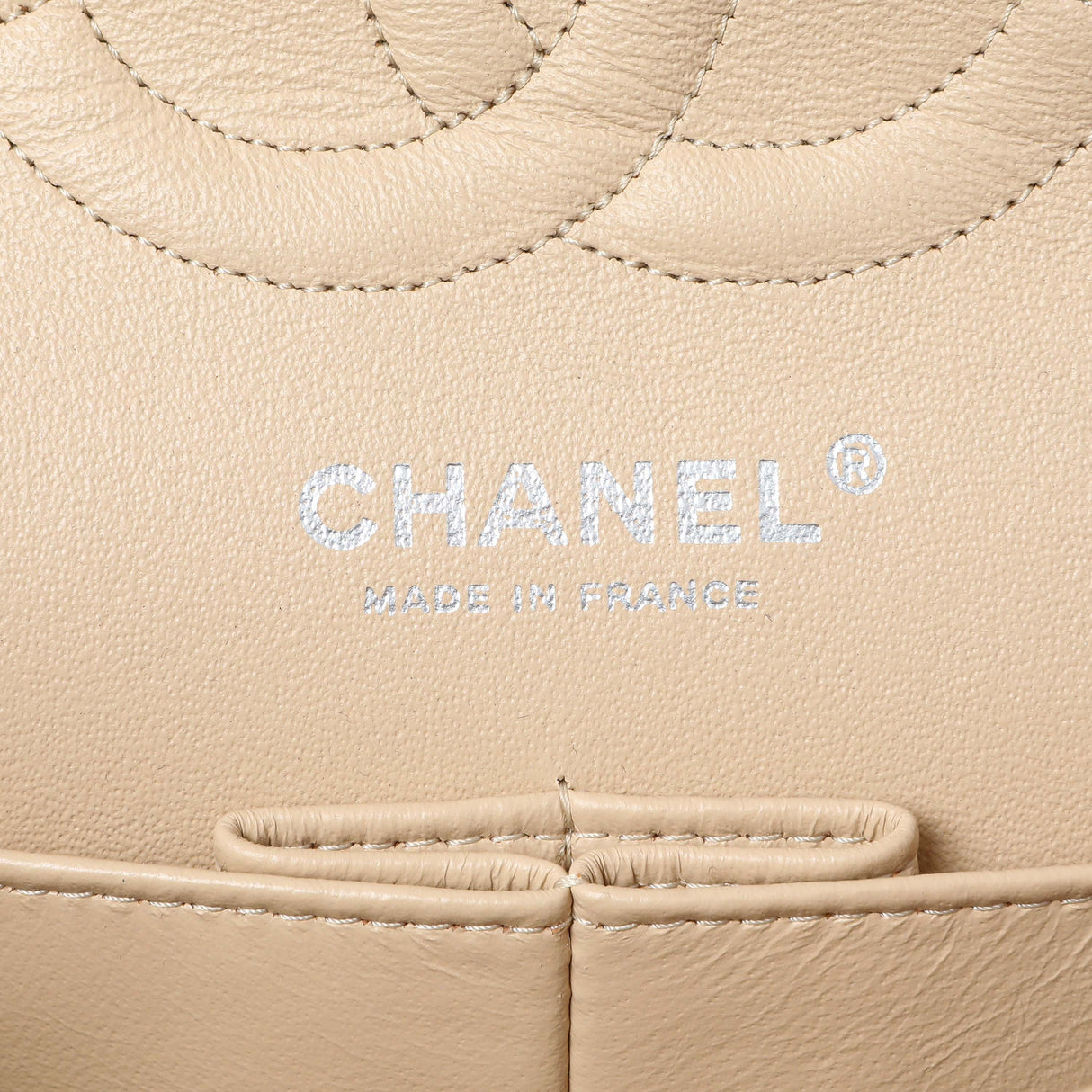 Chanel Beige Caviar Medium Classic Flap Handbags Chanel