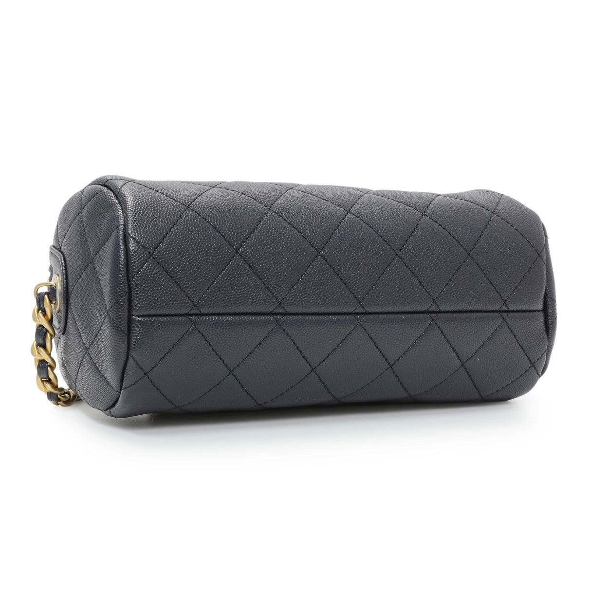 Chanel Blue Quilted Caviar Small Fashion Therapy Bowling Bag Handbags Chanel