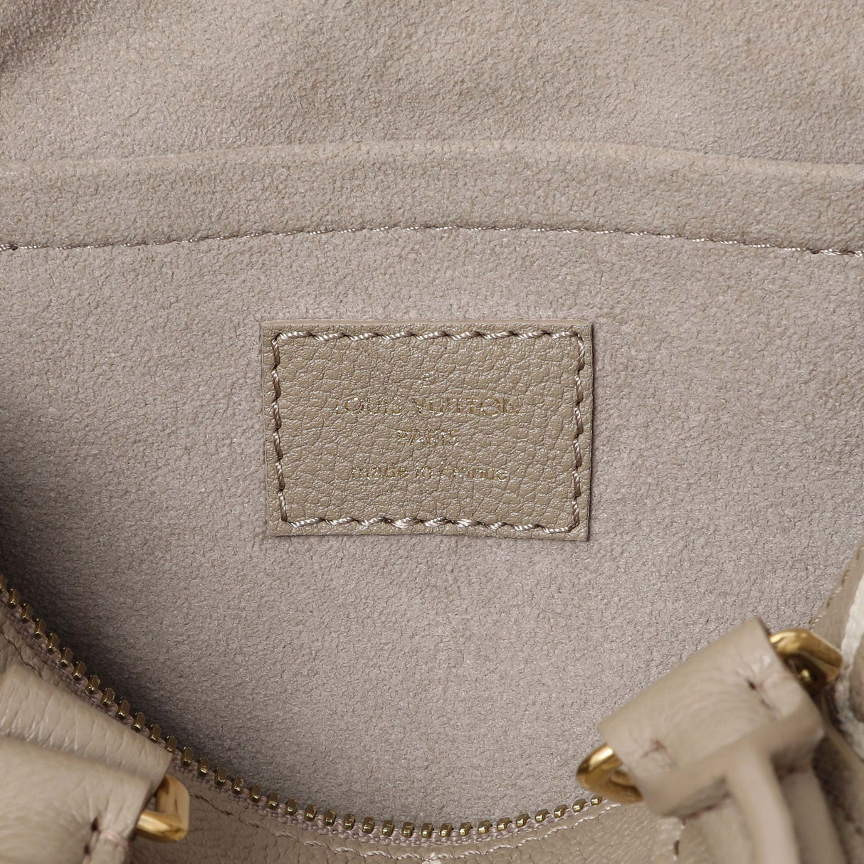 Louis Vuitton Tourterelle Creme Empreinte Monogram Giant Speedy 20 Bandouliere Handbags Louis Vuitton