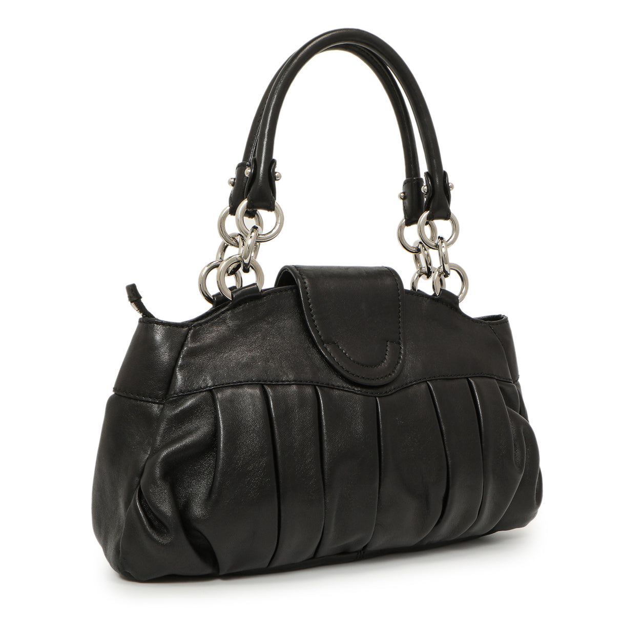 Salvatore Ferragamo Black Calfskin Gancini Bag Handbags Salvatore Ferragamo