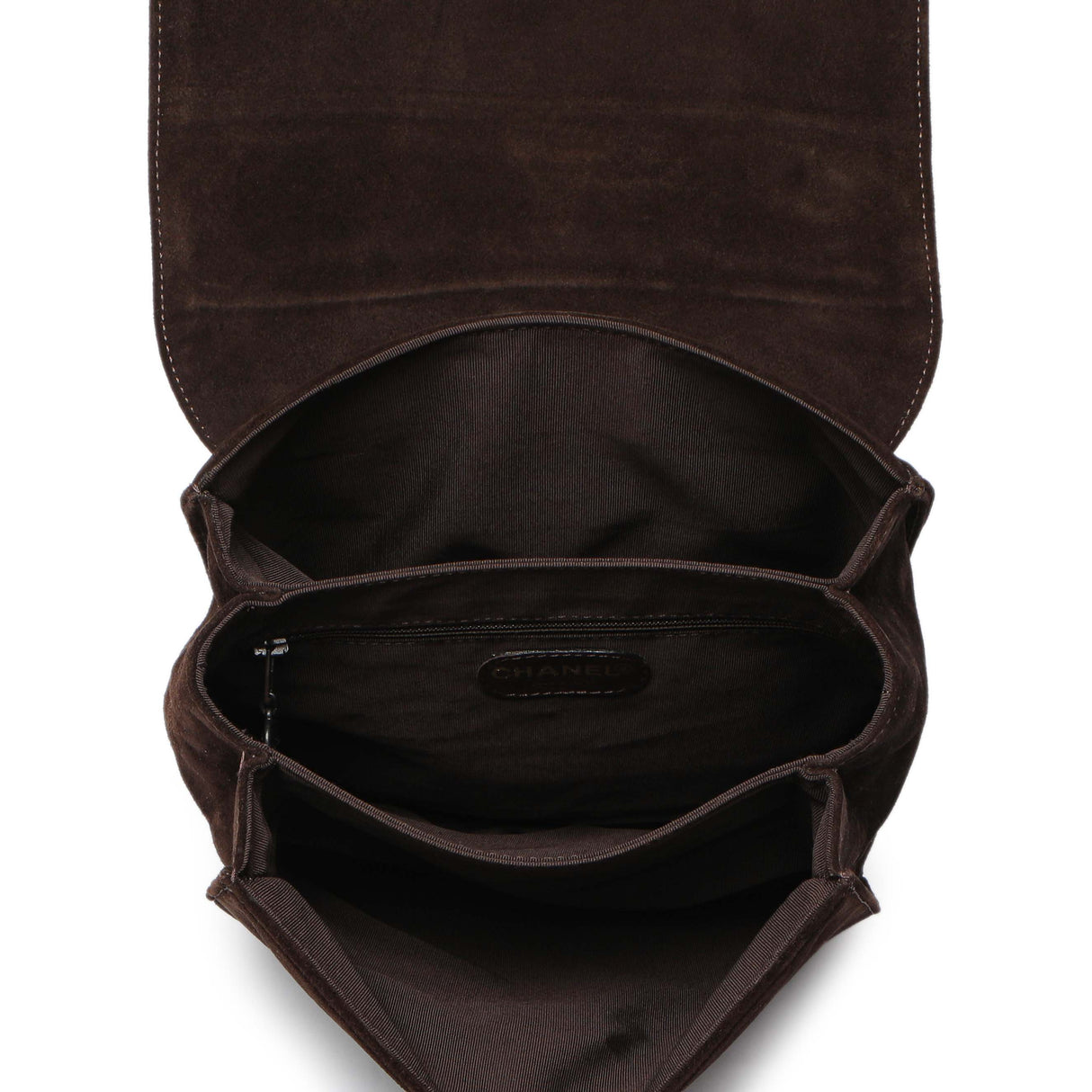 Chanel Brown Suede CC Backpack Handbags Chanel