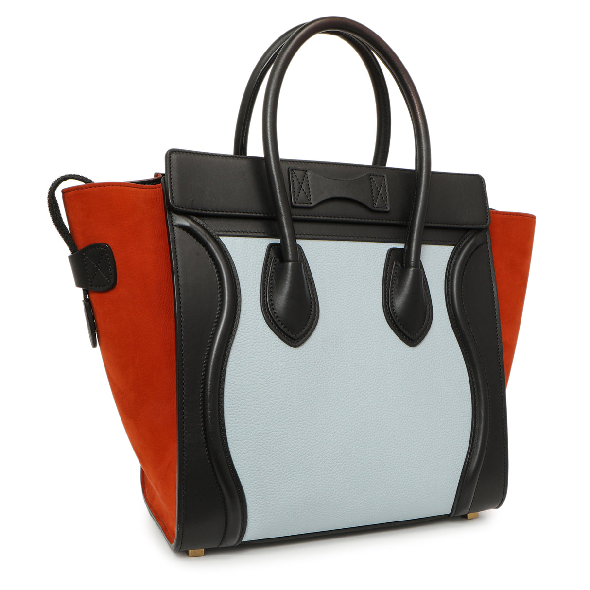 Celine Tricolor Calfskin Micro Luggage Tote Handbags Celine